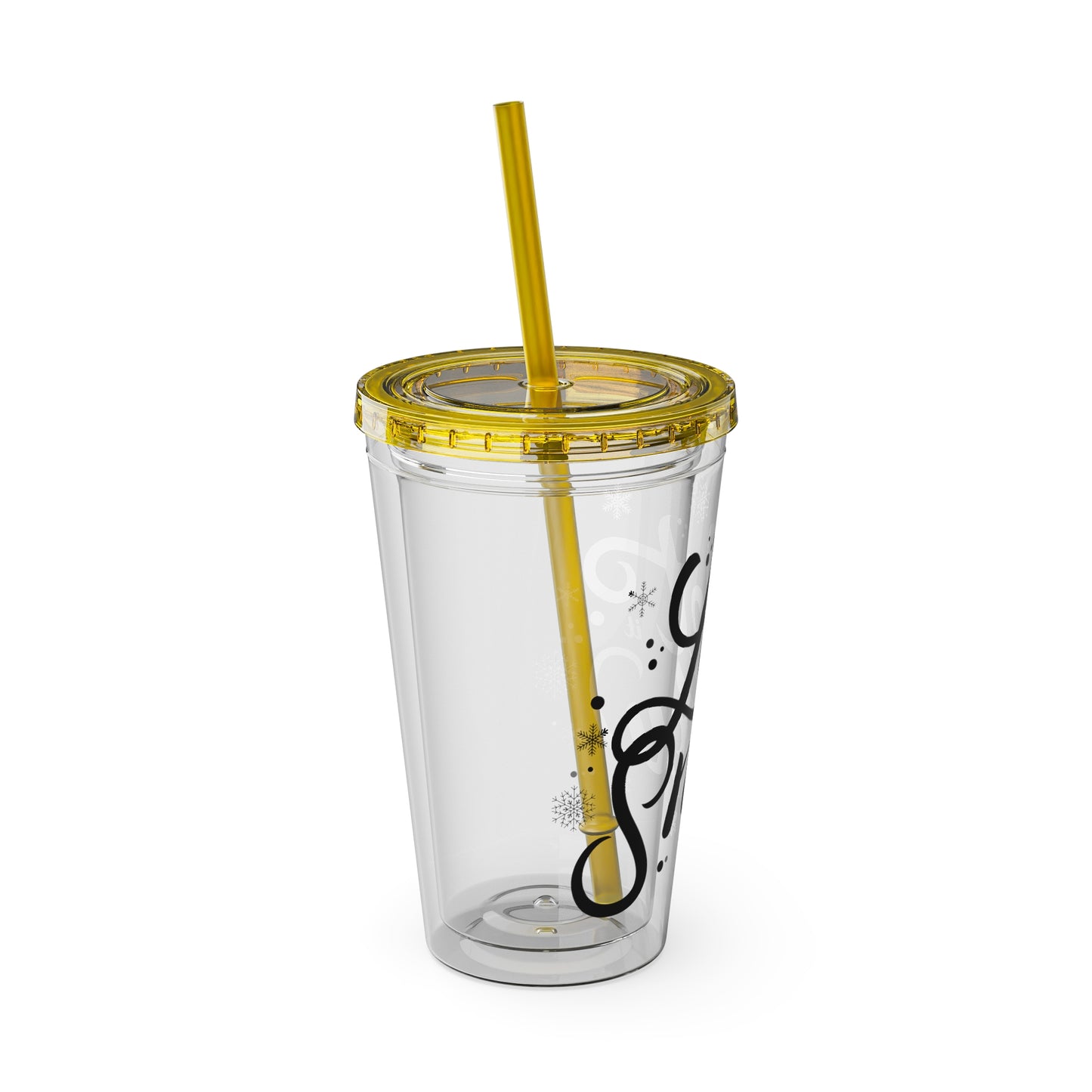 Let it Snow Tumbler with Straw, 16oz - Stardust Divine Design