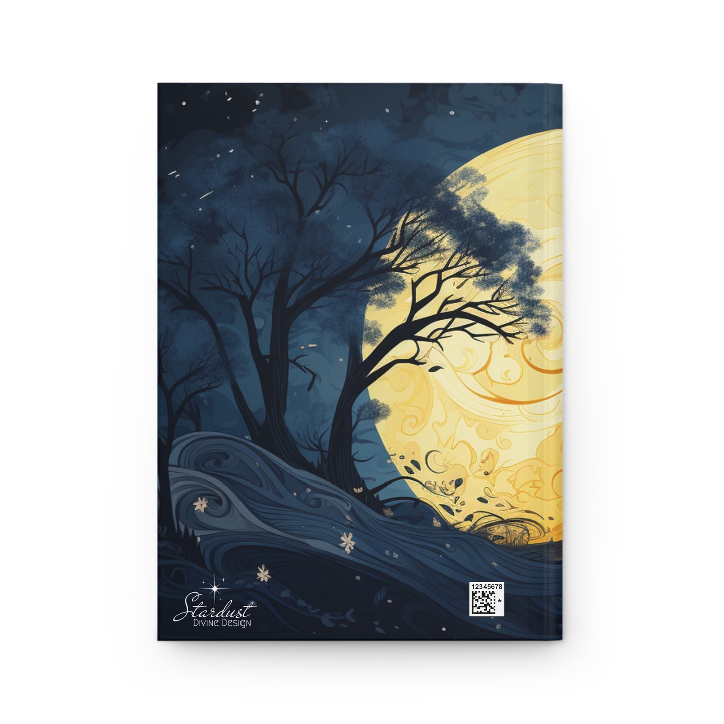 Stardust Divine Design Moon and Trees Hardcover Journal Matte