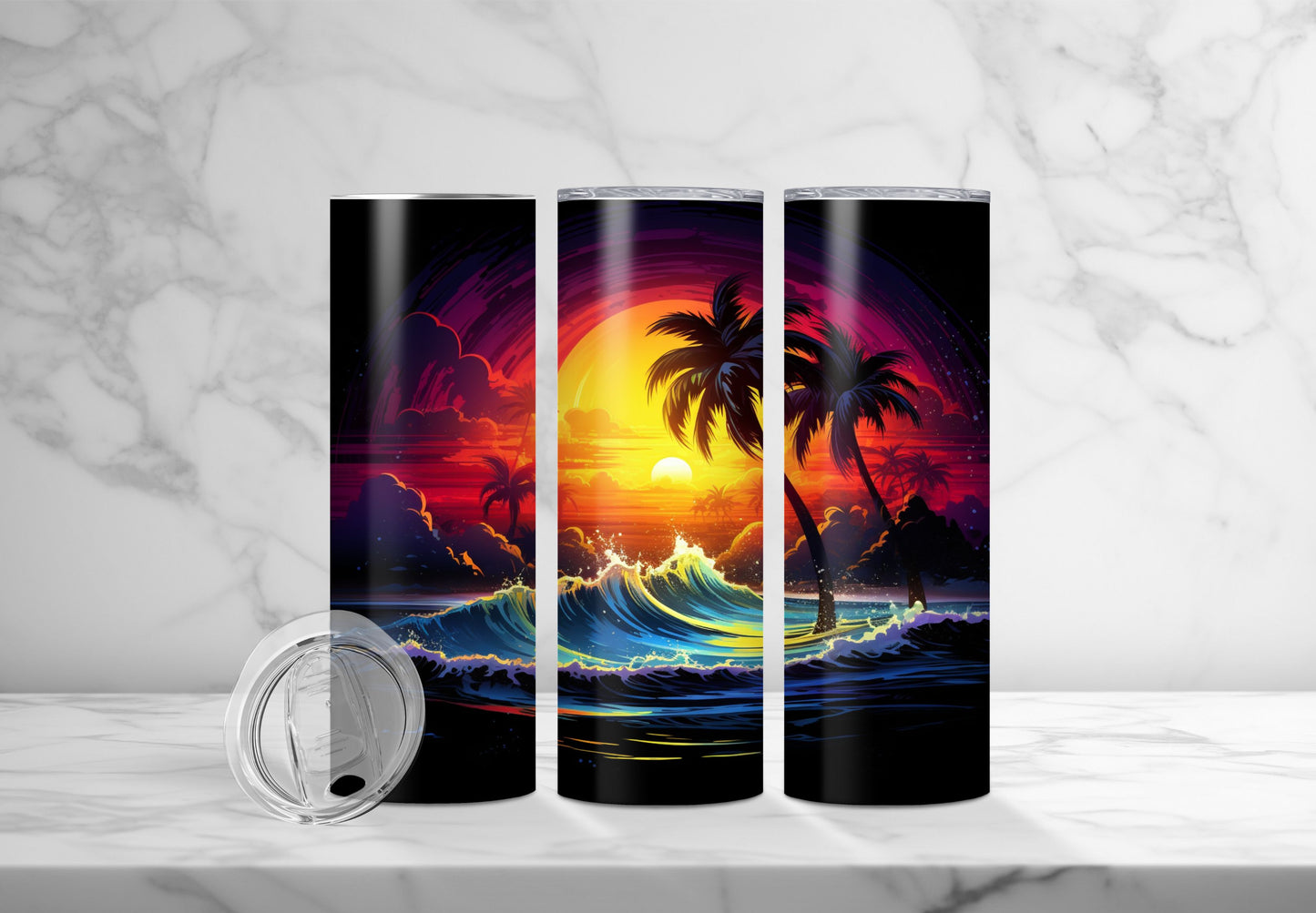 'Beach Waves" Tumbler 20oz