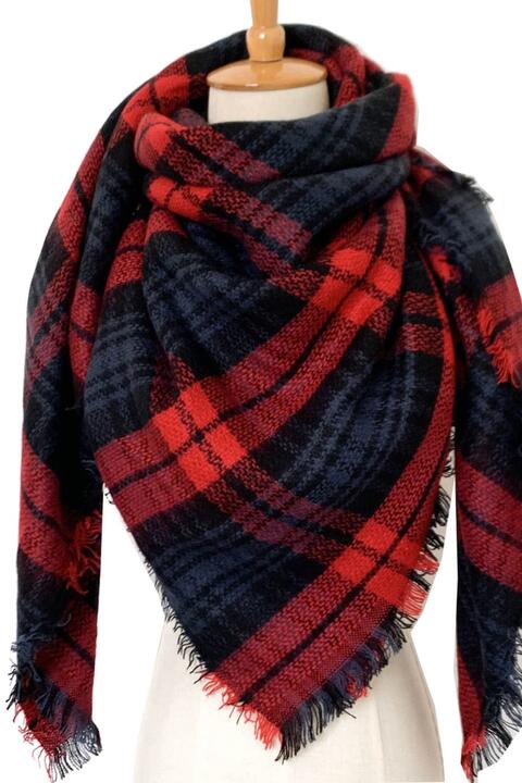 Plaid Imitation Cashmere Scarf